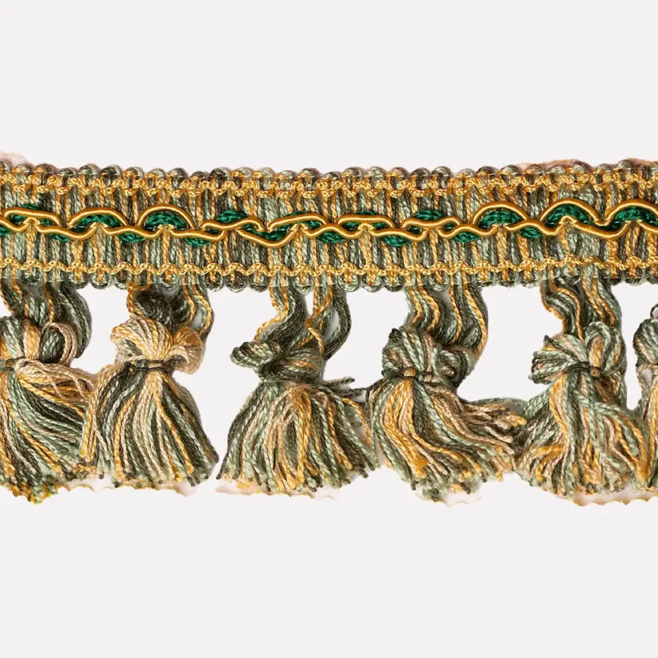 Passamaneria Fioccata Verde e Oro