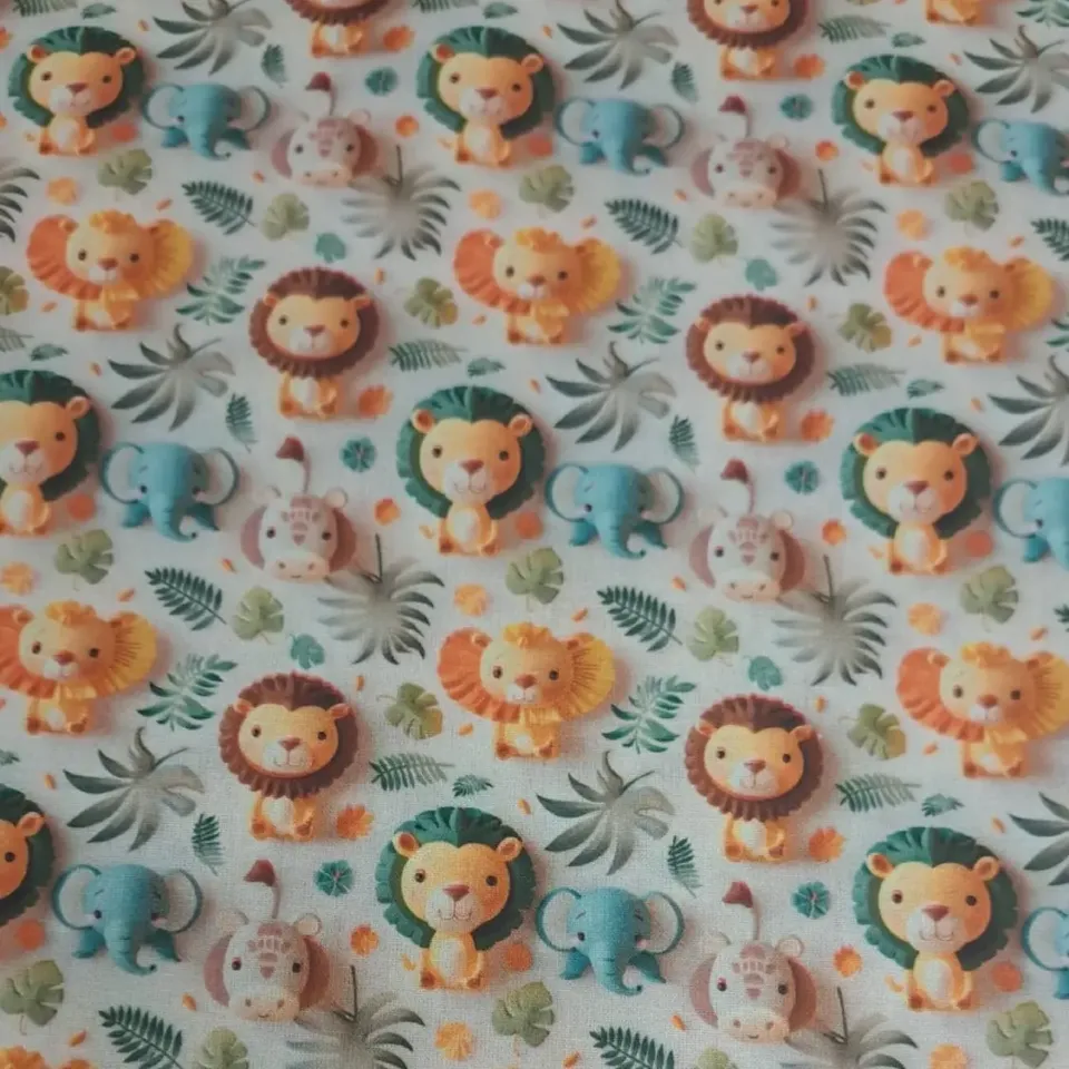 Cotone Fantasie Tridimensionale Leoncini