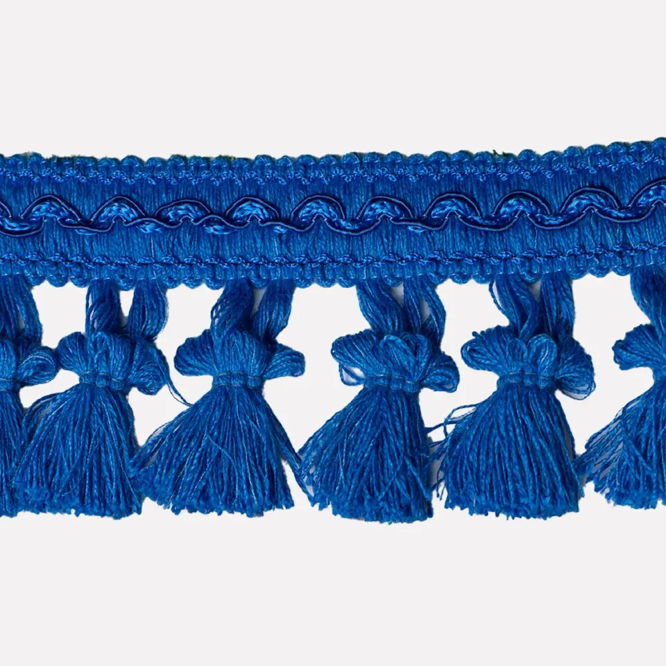 Passamaneria Fioccata Blu Elettrico