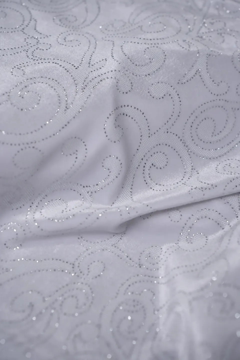 Velluto Elasticizzato Arabesque Lurex Bianco