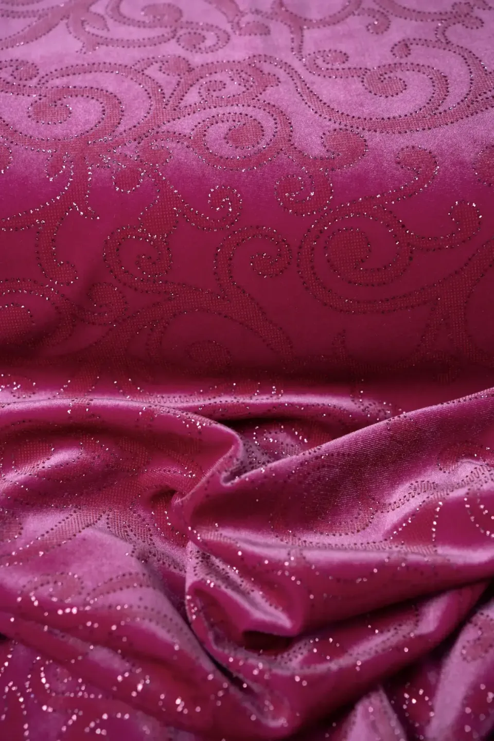 Velluto Elasticizzato Arabesque Lurex Lilla