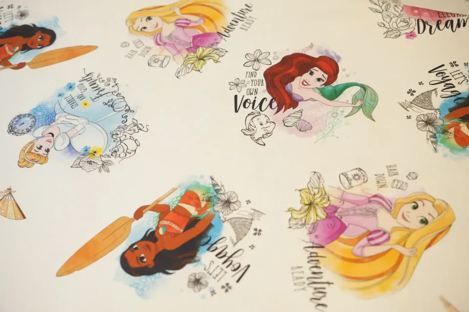 Cotone Stampato Principesse Disney h 280