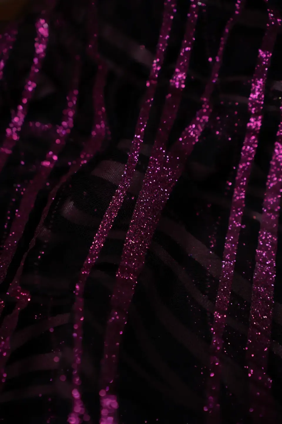 Tulle Onda Glitter fine serie Fucsia