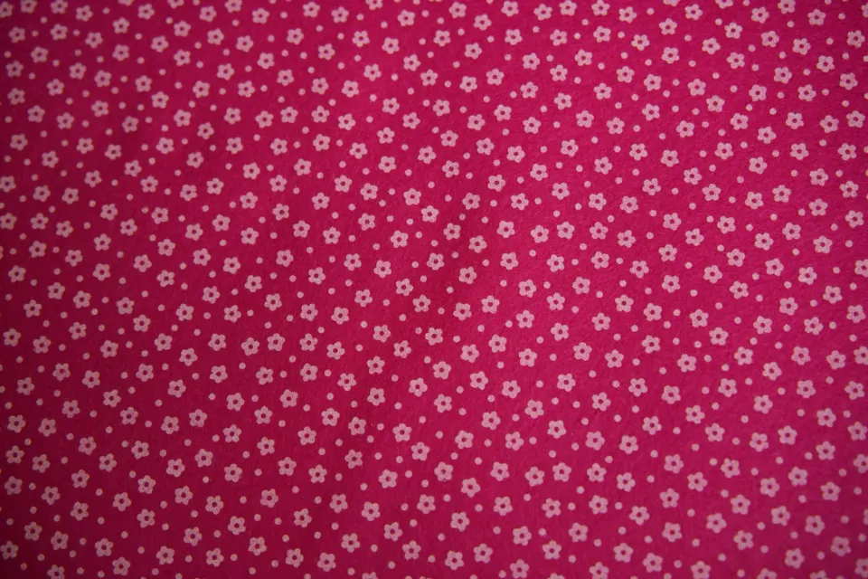 Panno Lenci Stampato Fiori Fucsia