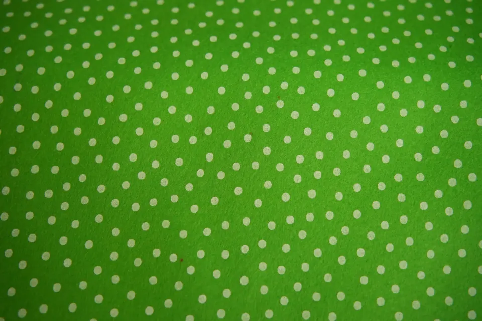 Panno Lenci Stampato Verde Pois