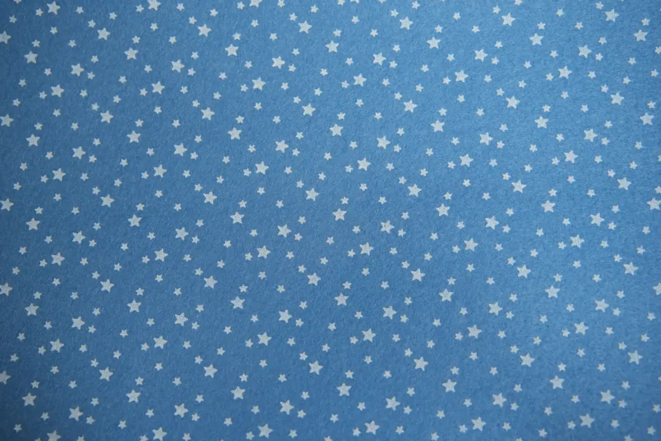 Panno Lenci Stampato Stelle Azzurro