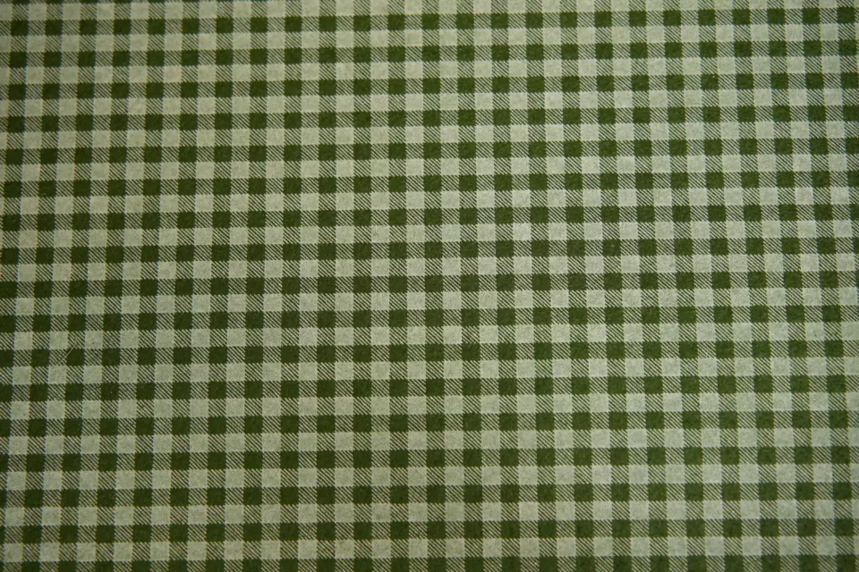 Panno Lenci Stampato Quadri Verde