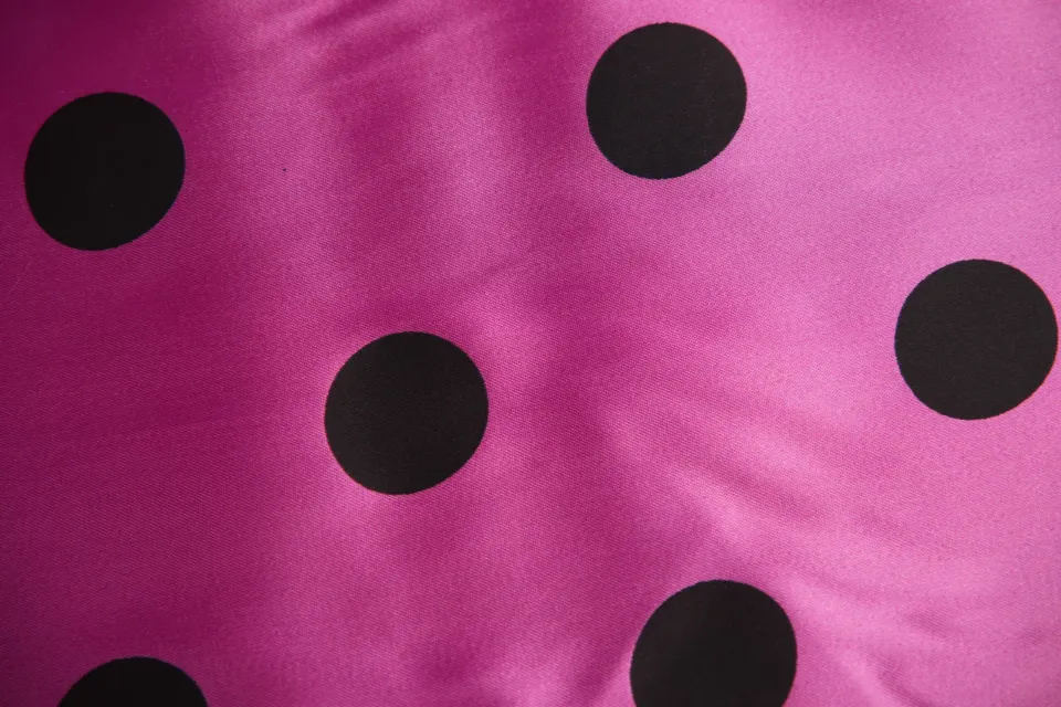 Raso 100% PL h. 150 Pois Fucsia