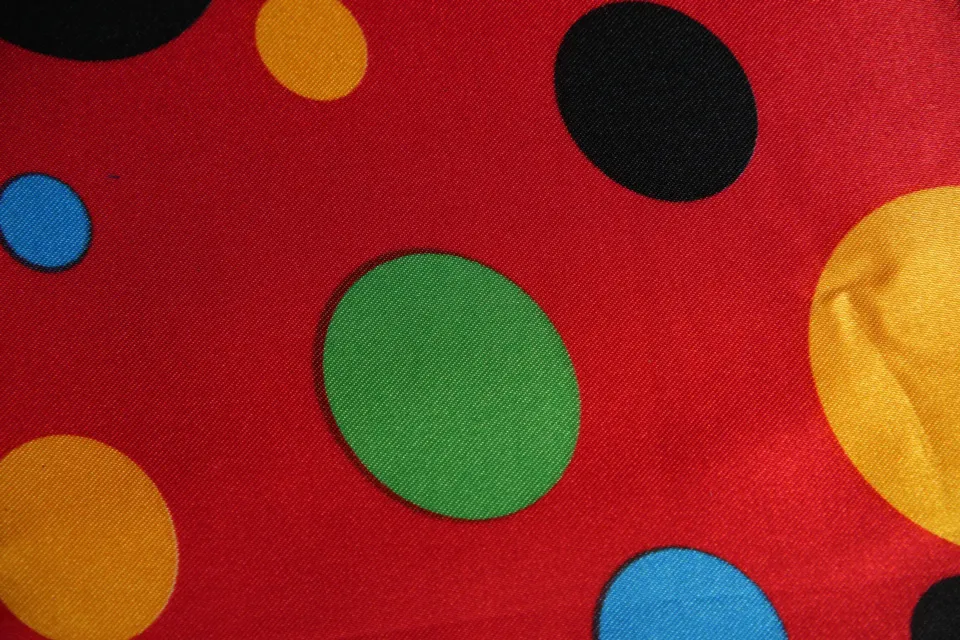 Raso 100% PL h. 150 Rosso Big Multicolor