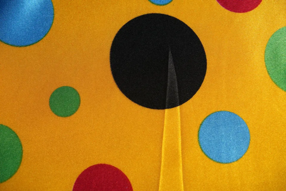Raso 100% PL h. 150 Giallo Big Multicolor