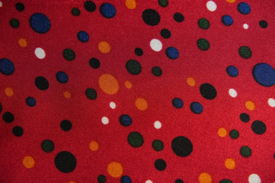 Raso 100% PL h. 150 Rosso Multicolor