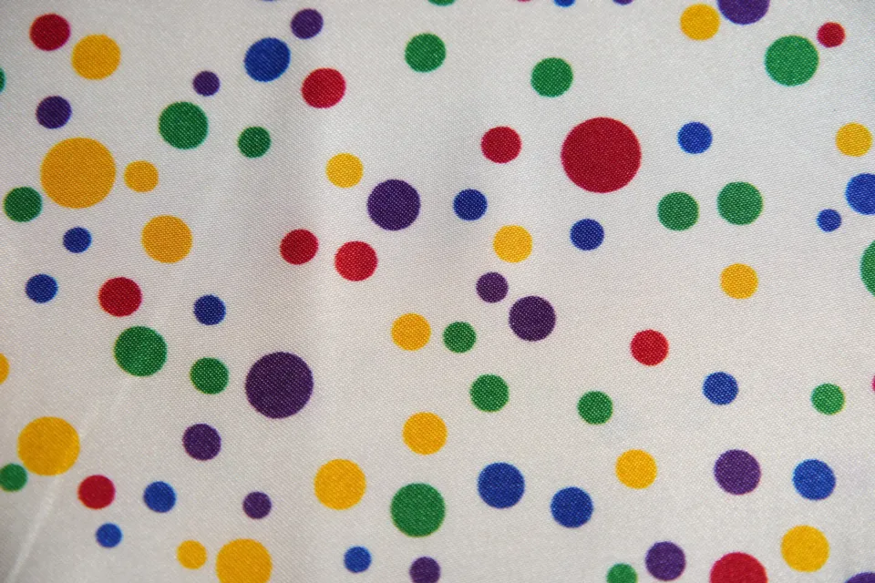 Raso 100% PL h. 150 Bianco Multicolor