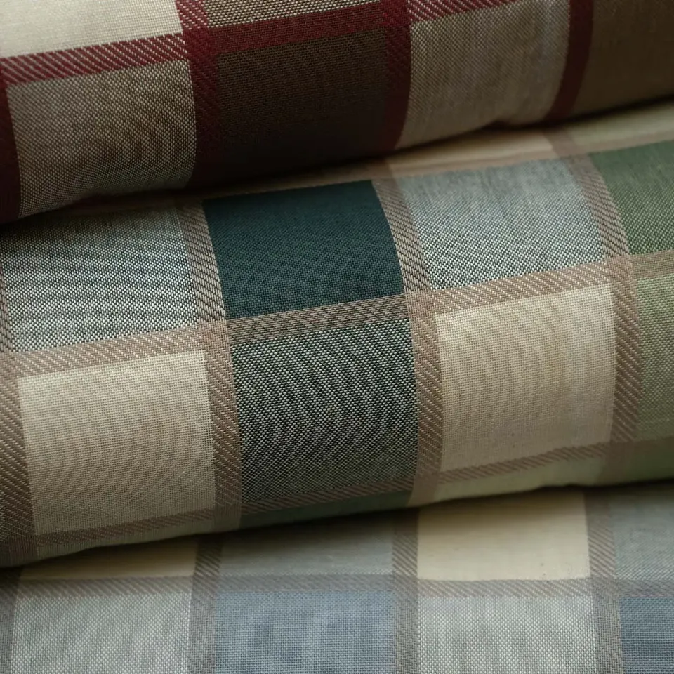 Tovagliato Cotone Quadri Azzurro Satin h.180