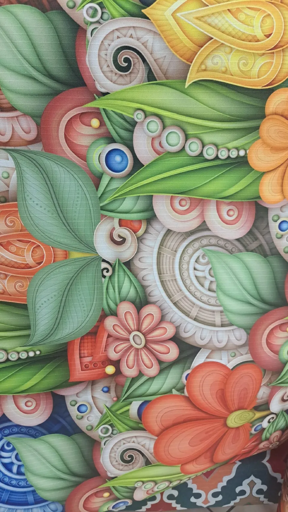 Corsia Resinata Antimacchia Antiscivolo Fiori 3D Multicolor h.53