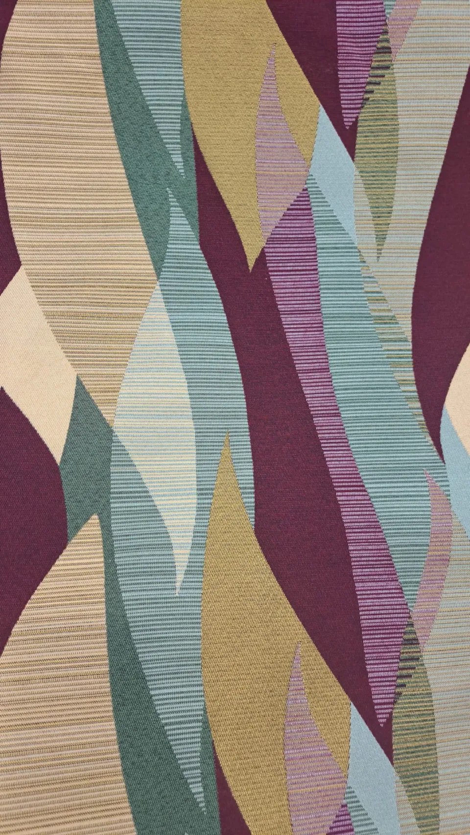Gobelin Astratto Onde Bordeaux Verde h.280