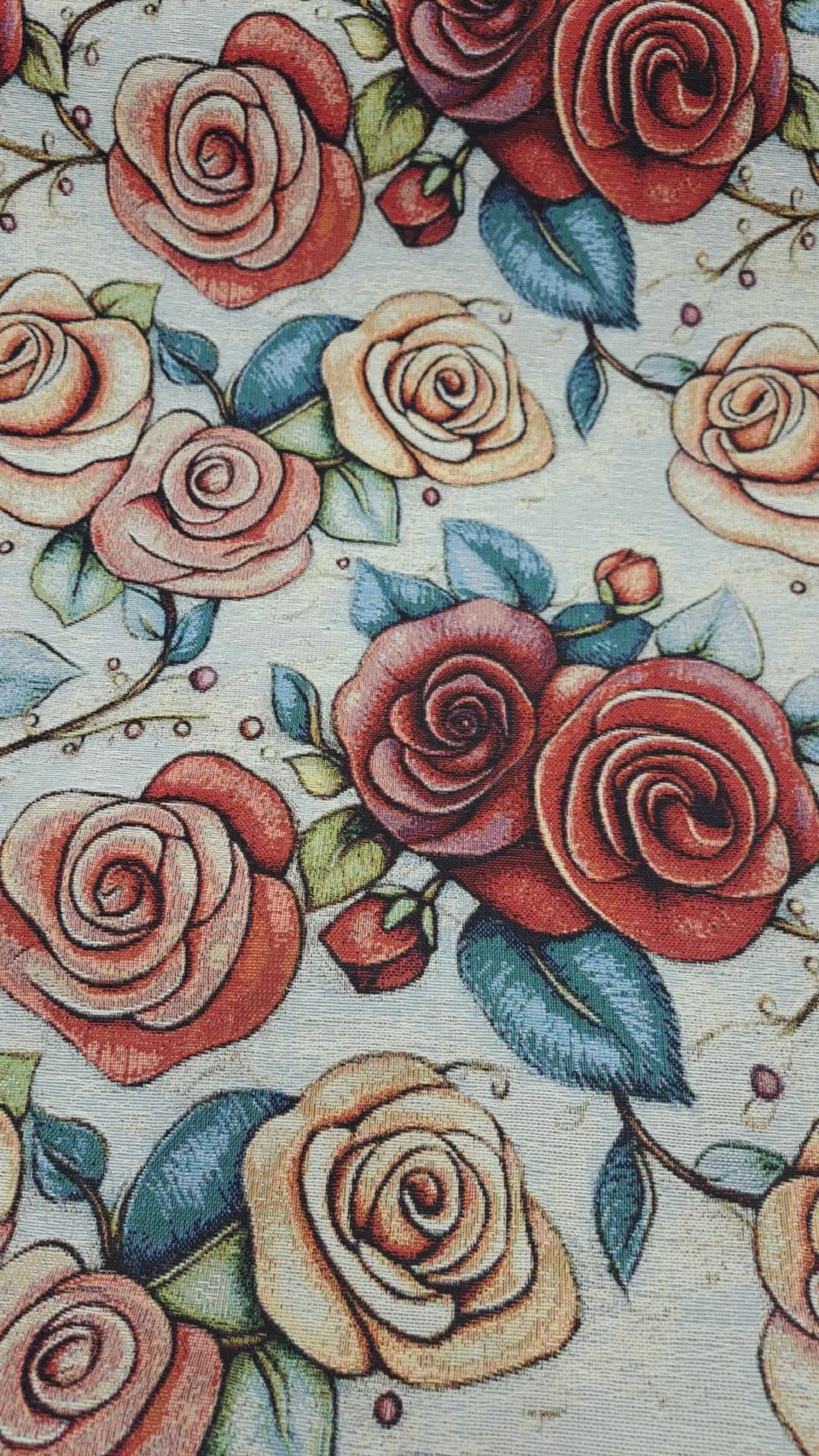 Gobelin Rose su Fondo Azzurro h.280