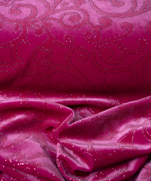 Velluto Elasticizzato Arabesque Lurex Lilla
