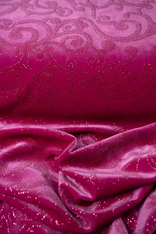 Velluto Elasticizzato Arabesque Lurex Lilla
