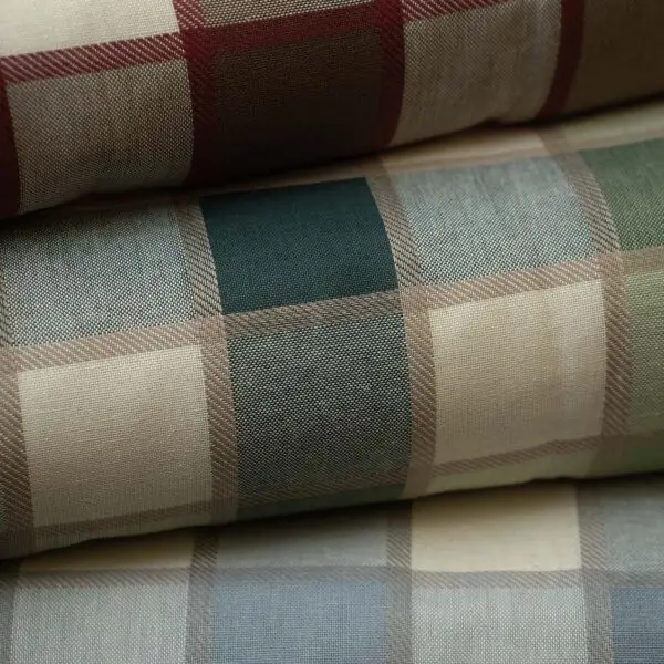 Tovagliato Cotone Quadri Azzurro Satin h.140