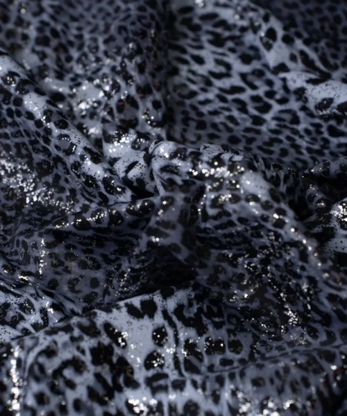 Lycra Spalmata Animalier Leopardata blu