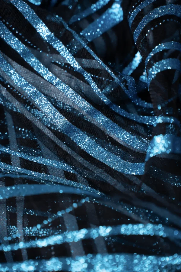 Tulle Onda Glitter fine serie Azzurro