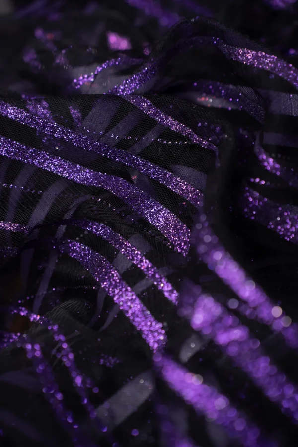 Tulle Onda Glitter fine serie Viola