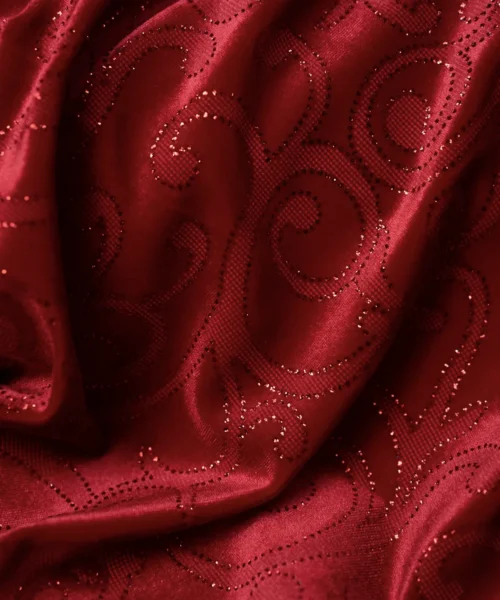 Velluto Elasticizzato Arabesque Lurex Rosso