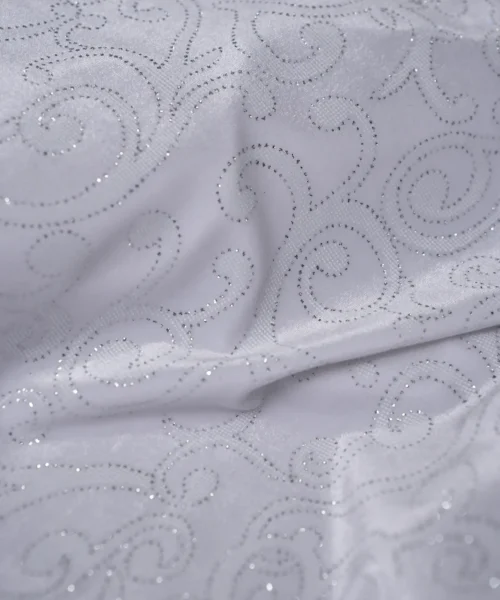 Velluto Elasticizzato Arabesque Lurex Bianco