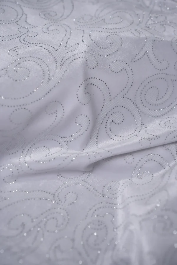 Velluto Elasticizzato Arabesque Lurex Bianco