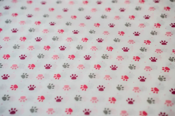Cotone Bimbo Fantasia Zampette Rosa